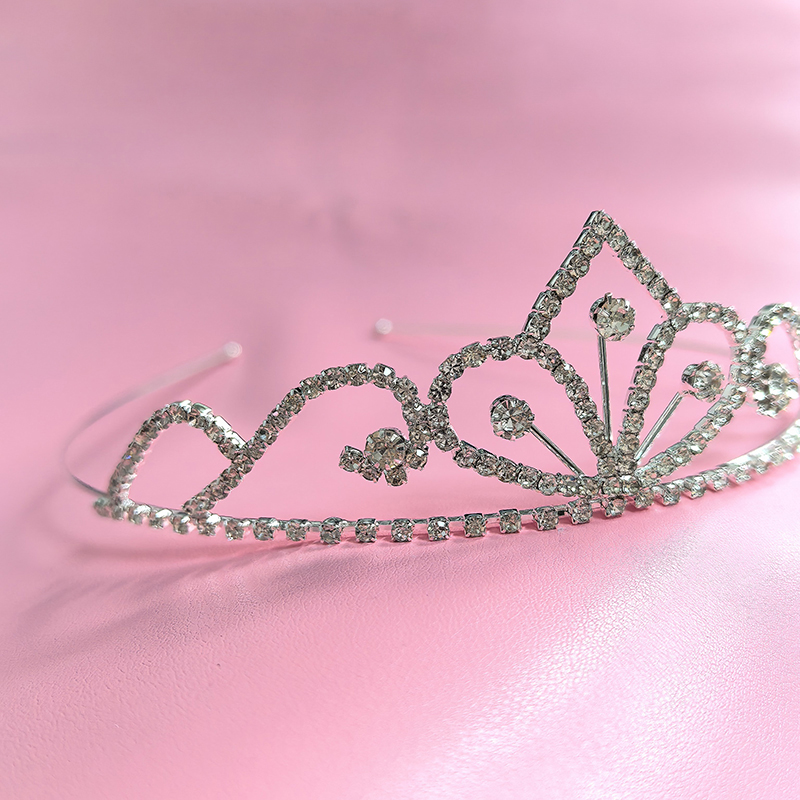 Queen Accessories - Silver Color Rhinestone Bridal Crown Luxury