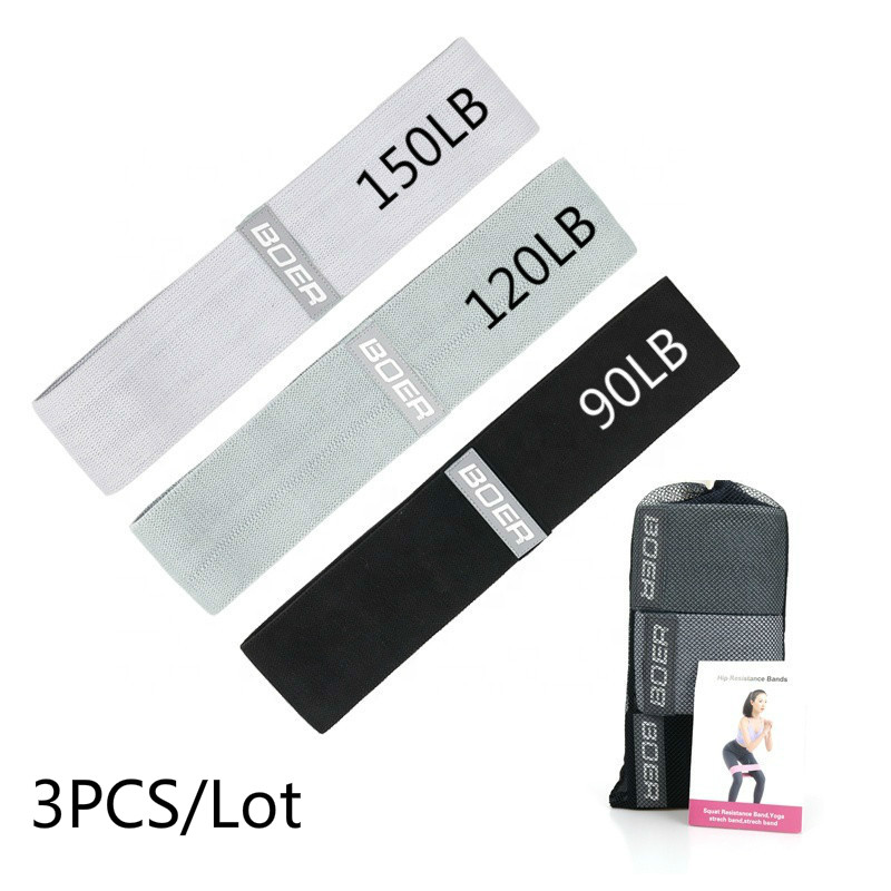 Women'S Exercise Accessories - 3PCS Women Men Fabric Resistance Bands