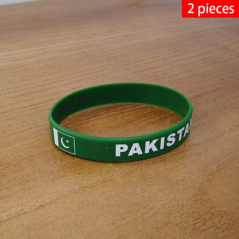 Women Accessories Pakistan - 2pcs Pakistan National Flag Wristbands Sports