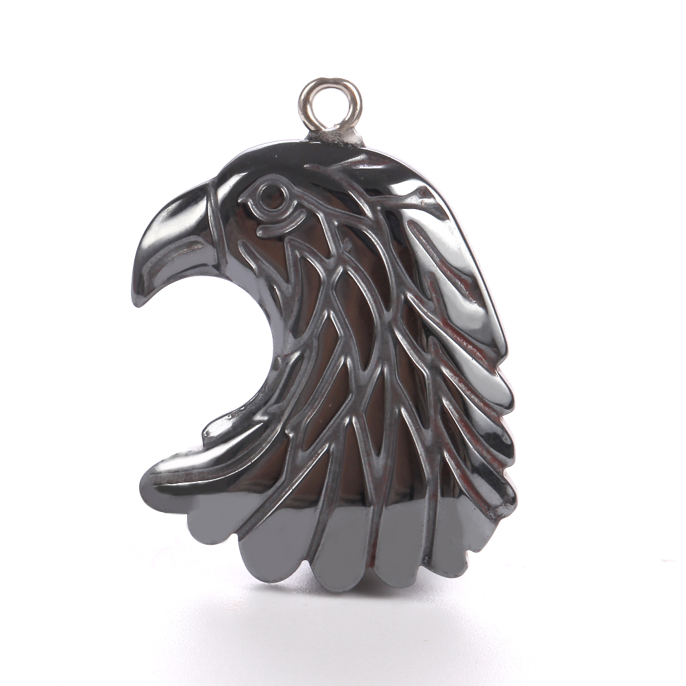 Women'S Eagles Accessories - Nature Eagle Hematite Stone Bone Pendant