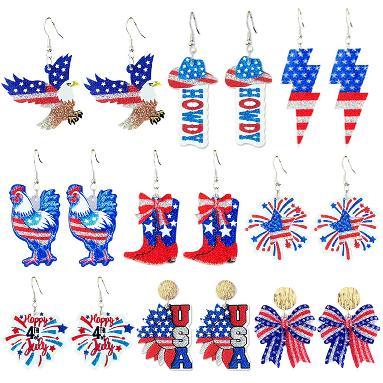 Women'S Eagles Accessories - 4th Of July Independence Day Earrings