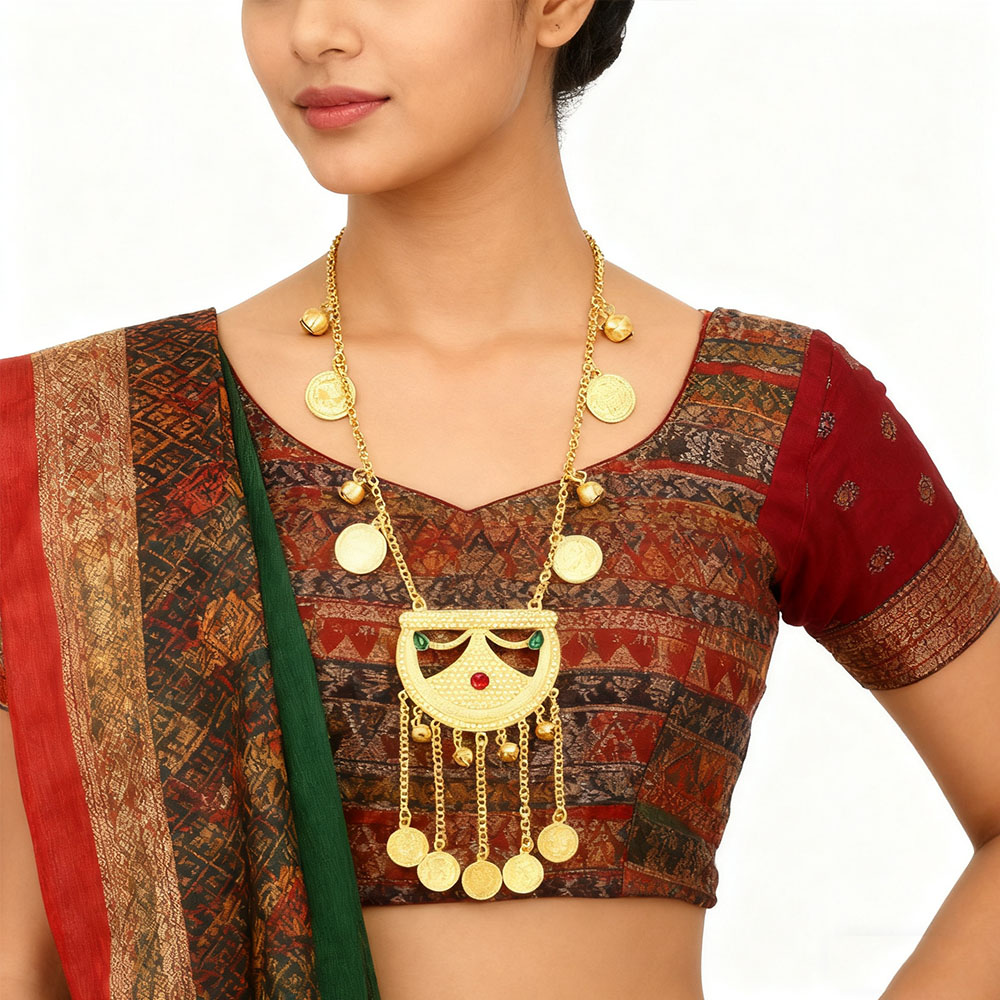 Women Accessories Pakistan - Afghan Pakistan Traditional Coins Moon Necklace