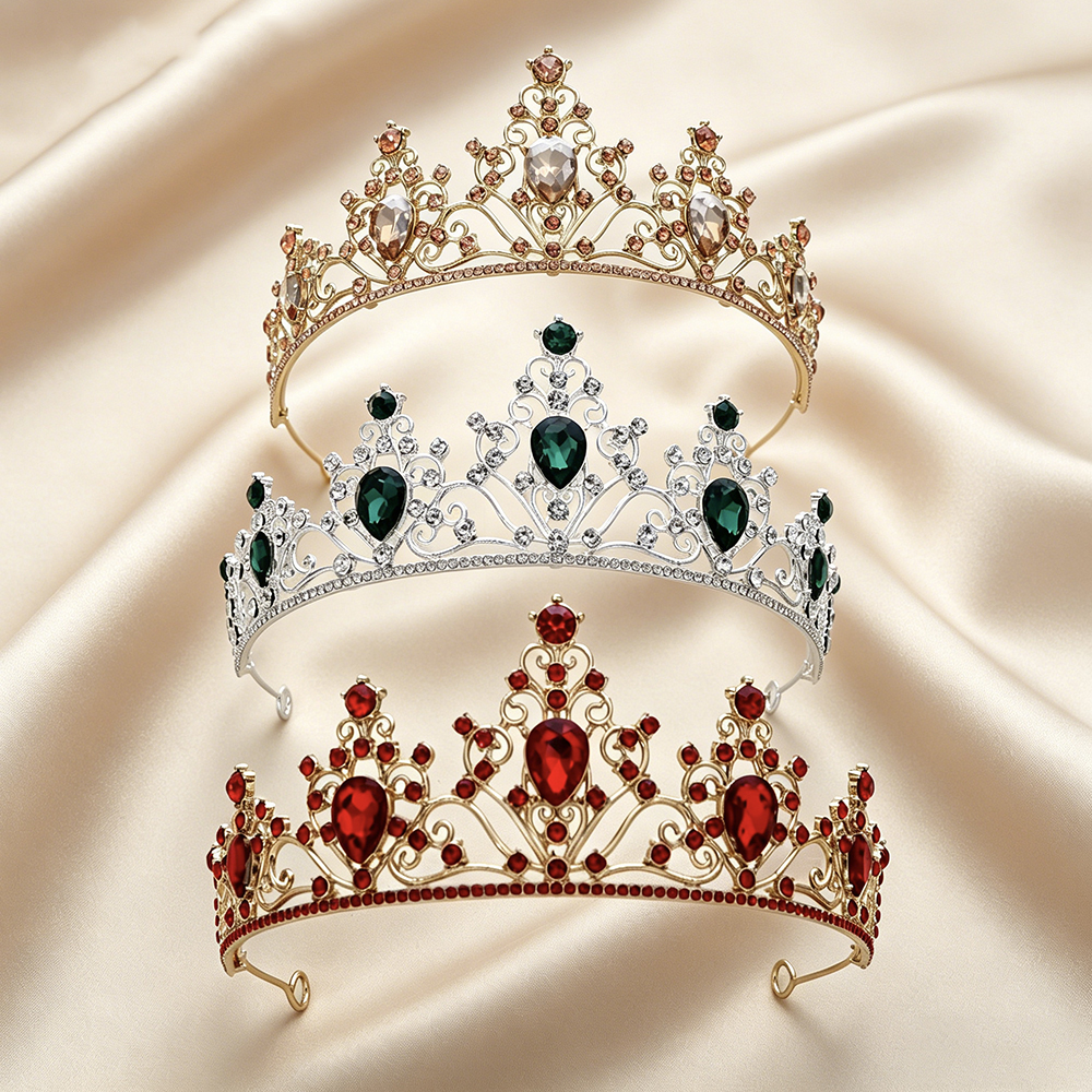 Queen Accessories - Vintage Baroque Sparkling Rhinestone Bridal Tiara