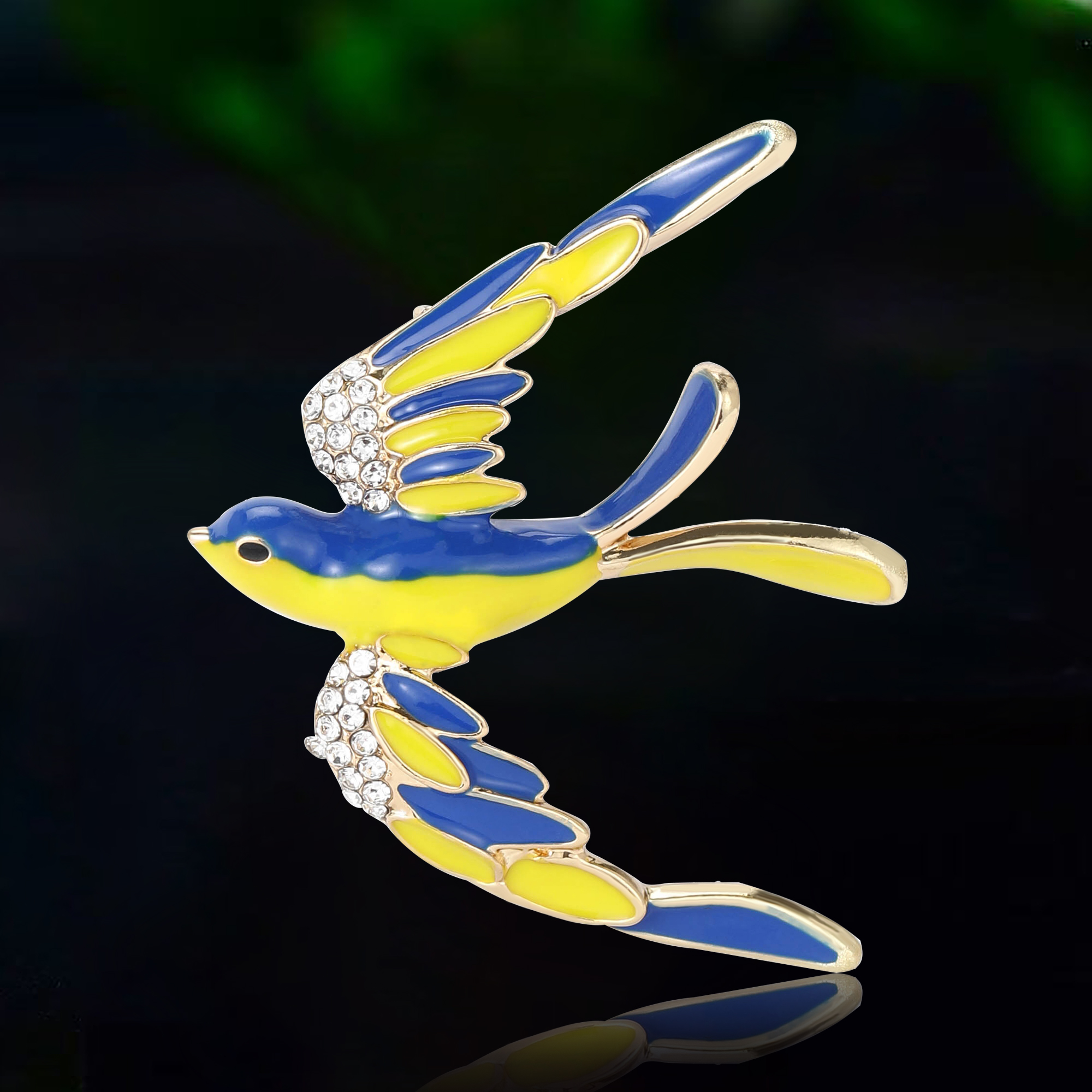 Women'S Accessories Categories - Rhinestone Swallow Brooches for Women Enamel