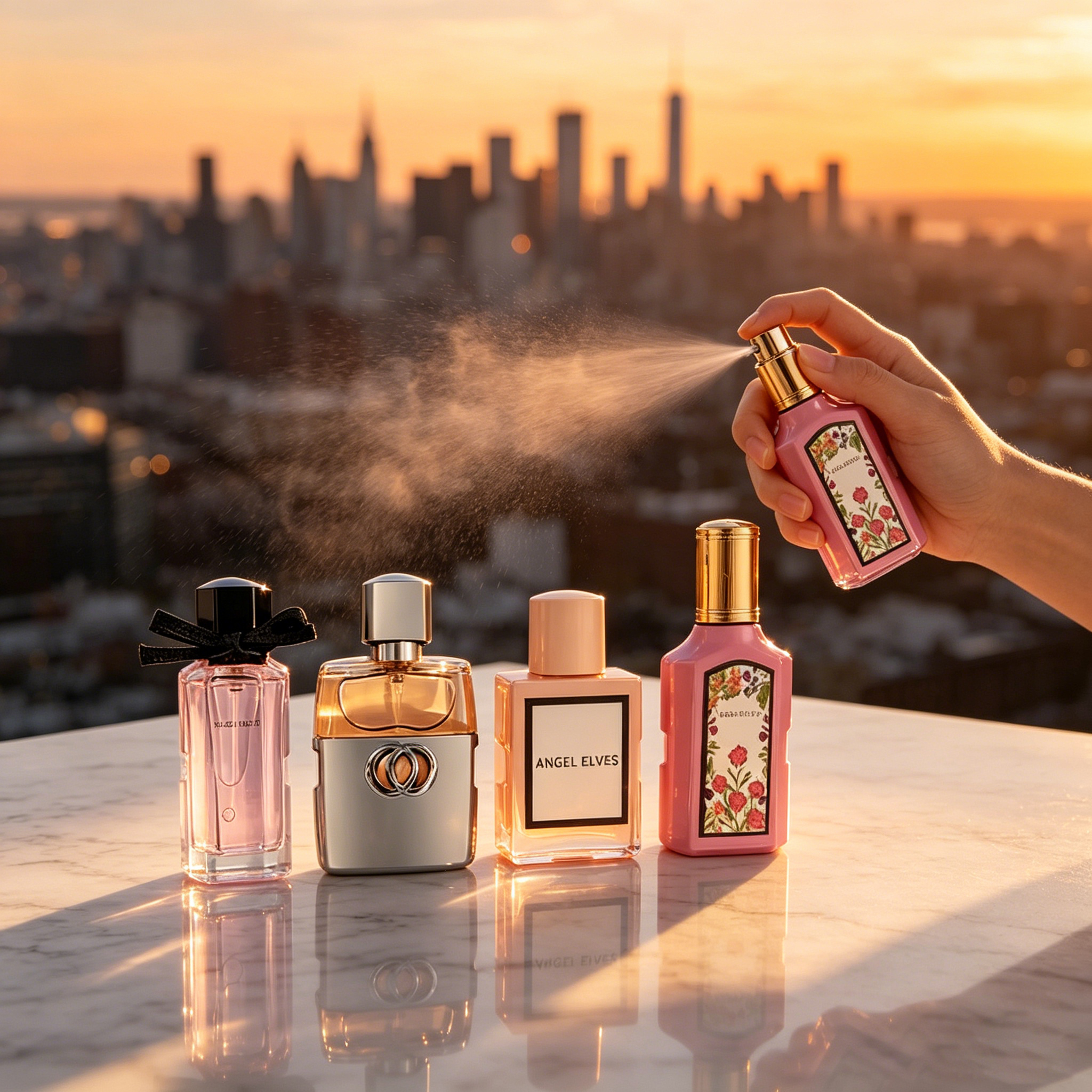 Women Accessories Set - 4Pcs Women Perfume Gift Set Long