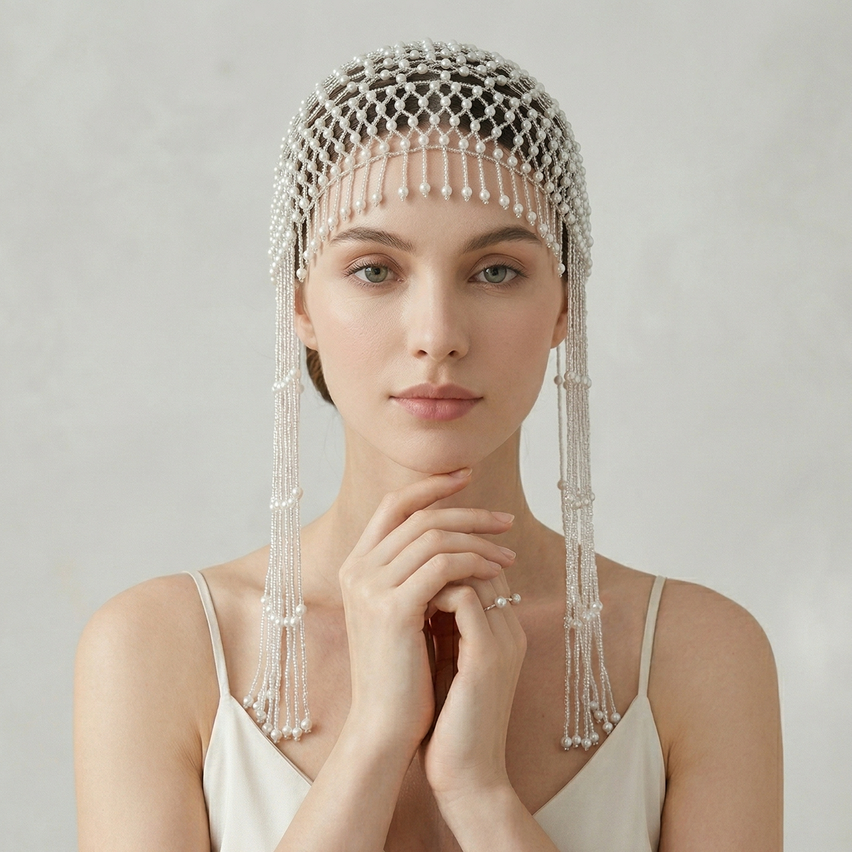 Luxury Pearls Beaded Headwrap  - Women Knight Accessories 评论和价格