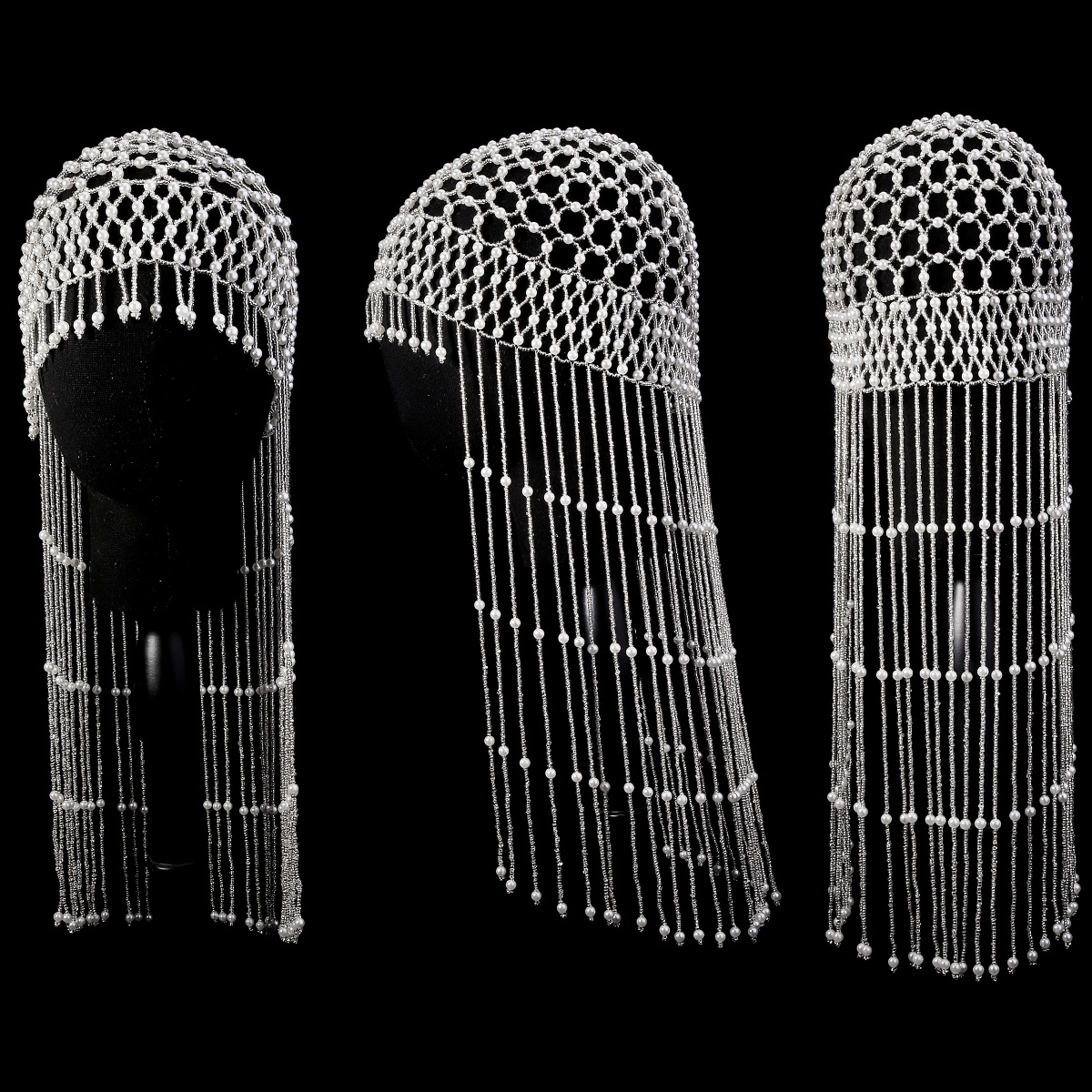 Luxury Pearls Beaded Headwrap  - Women Knight Accessories 评论和价格