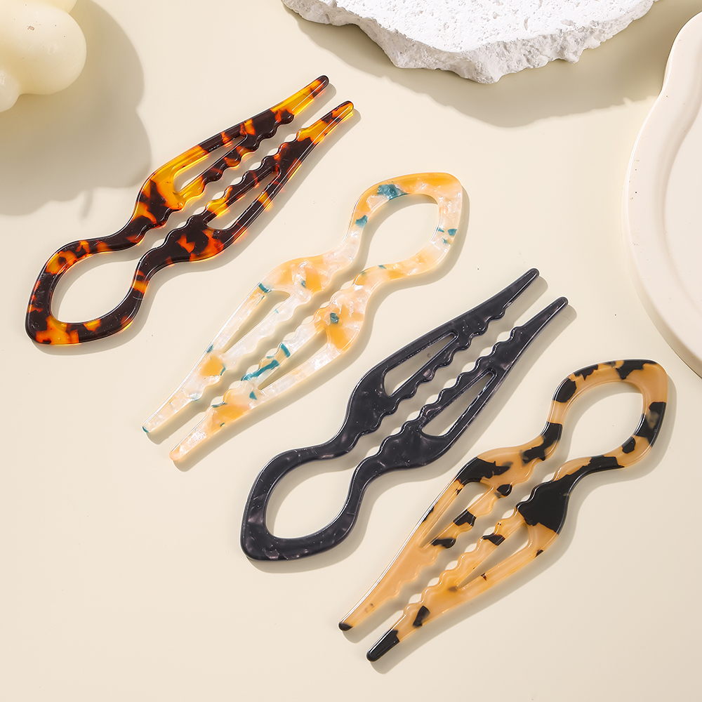 U-Shaped Hair Sticks Tortoises - Women Knight Accessories 评论和价格
