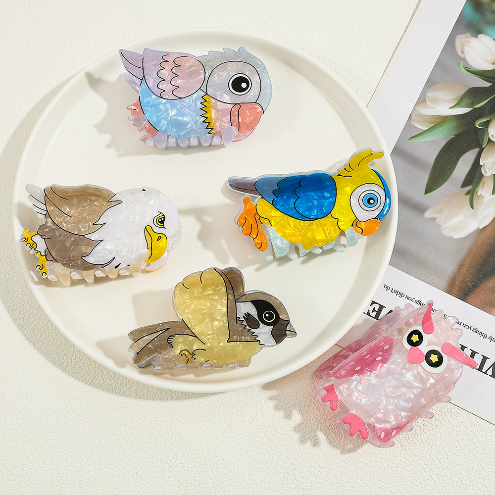 Cute Cartoon Bird Acrylic Hair - Women'S Eagles Accessories 评论和价格