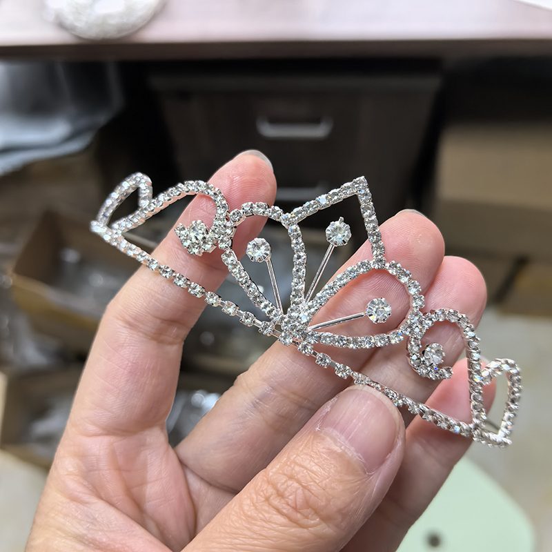 Silver Color Rhinestone Bridal - Queen Accessories 评论和价格