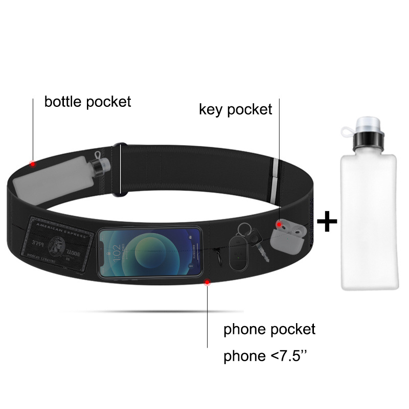 Running Belt Waist Bag with Wa - Women'S Exercise Accessories 评论和价格