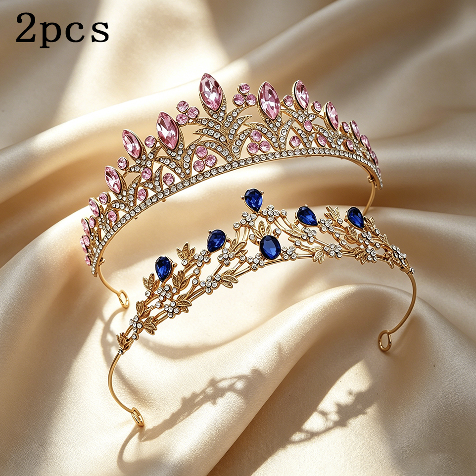 2 Pack Leaf Rhinestone Gold Pl - Women Accessories Set 评论和价格
