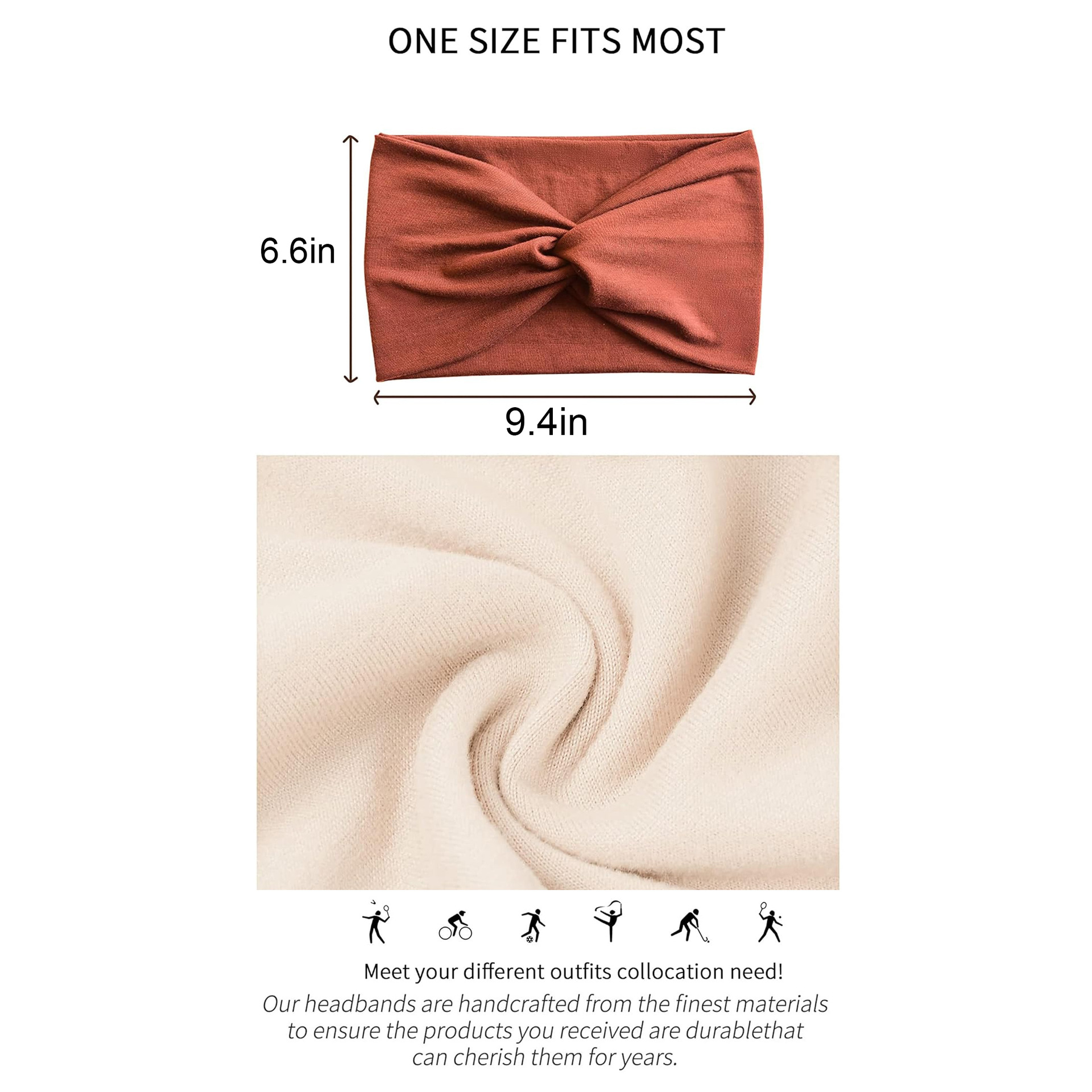 Women's Wide Elastic Headband, - Women'S Exercise Accessories 评论和价格