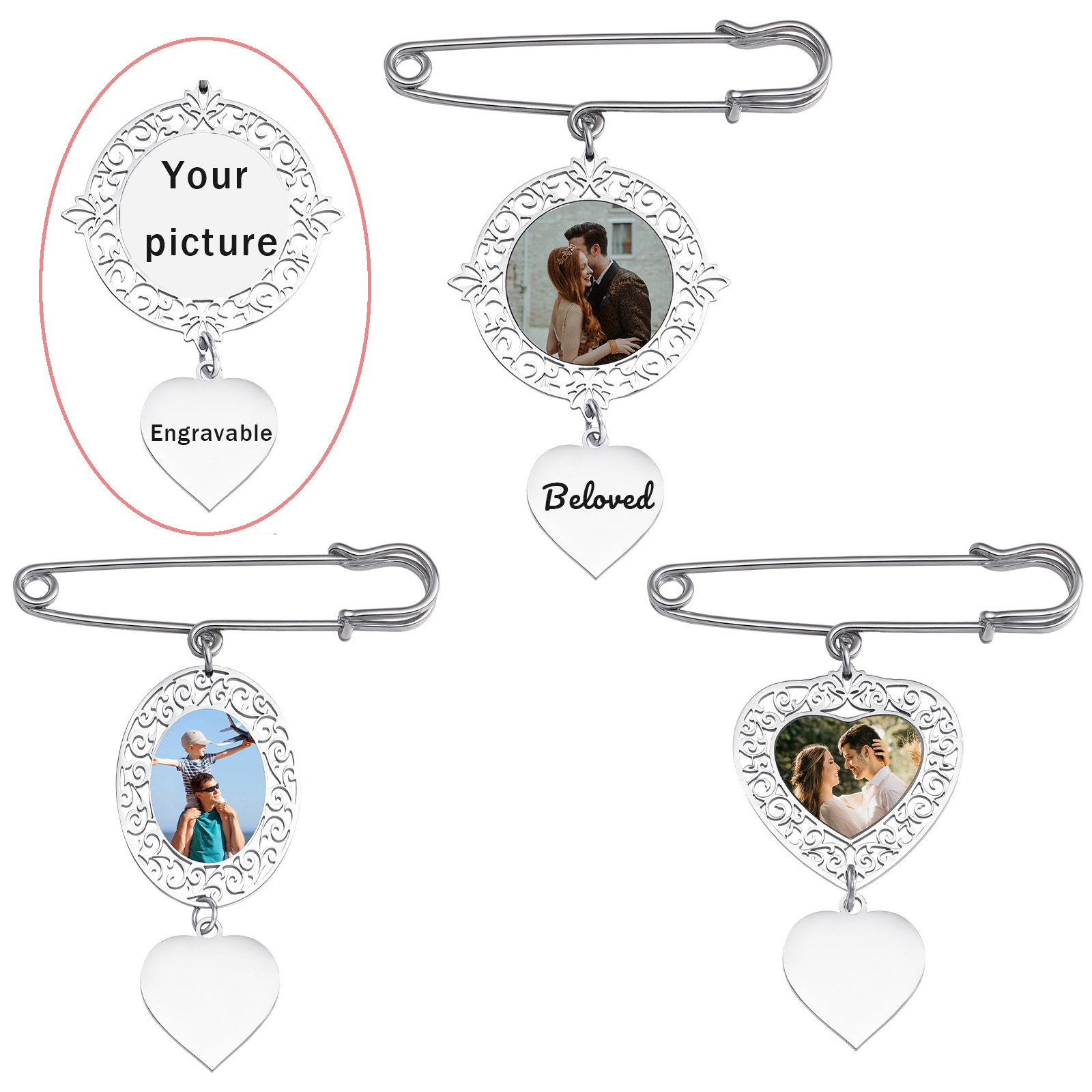 Custom Picture Badge Brooches  - Women Accessories Images 评论和价格