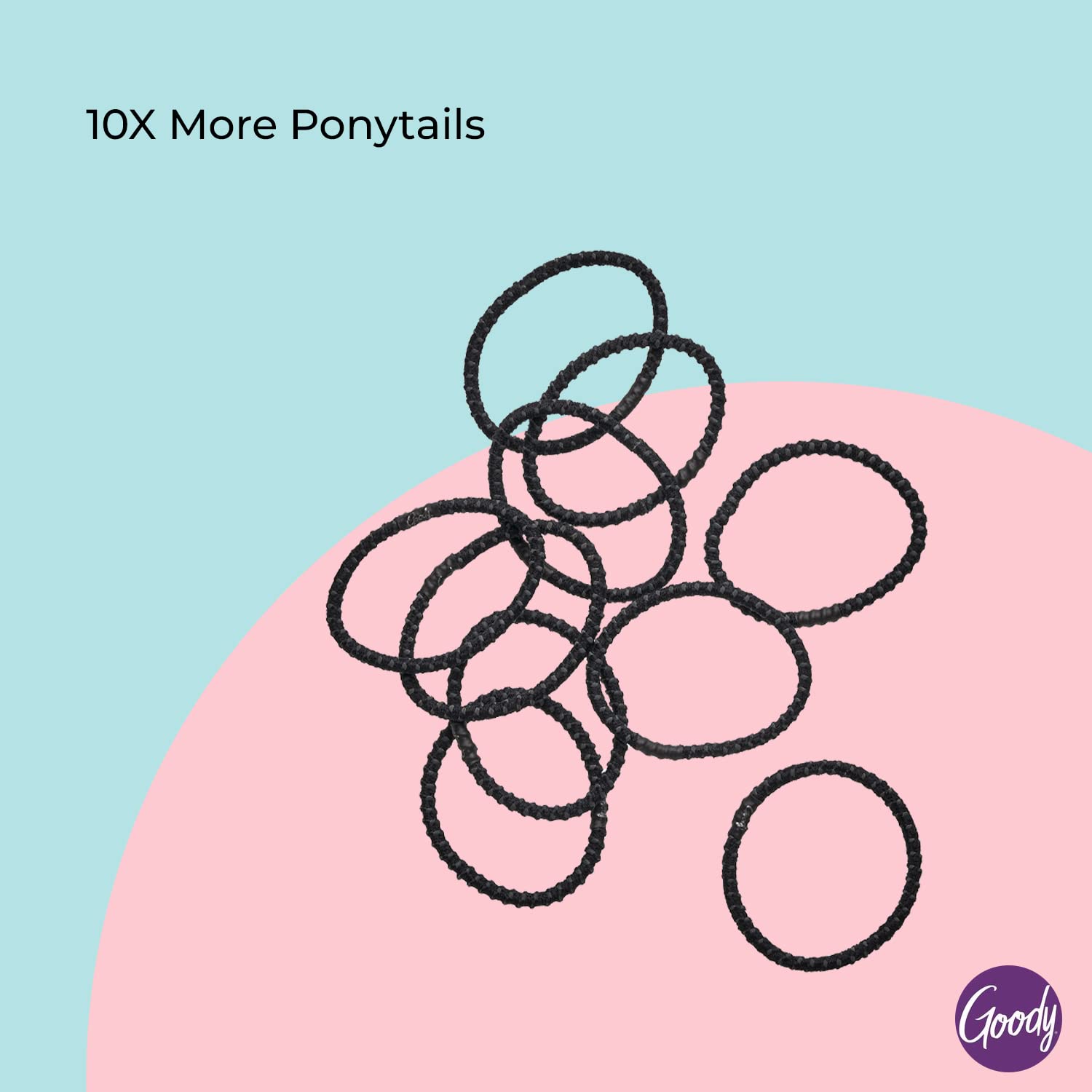 No Slip Hair Ties 10 Ct Black  - Women Accessories Images 评论和价格