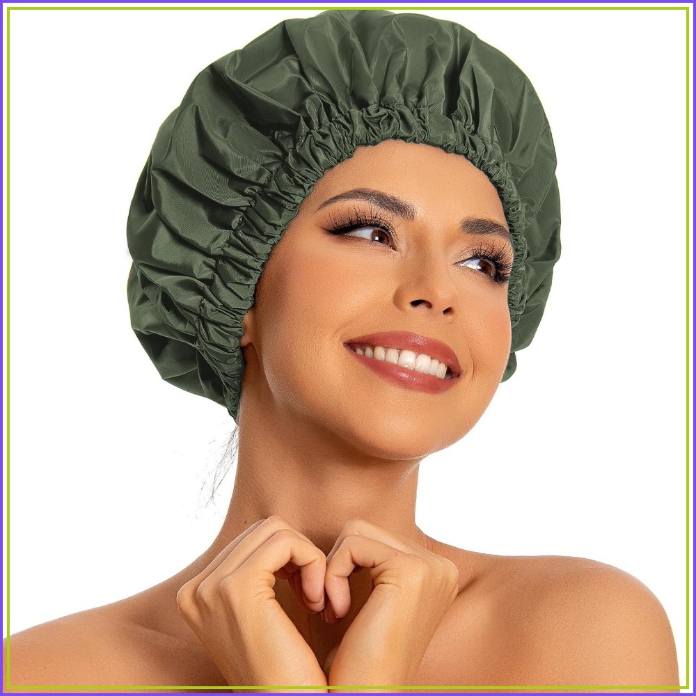 Reusable Waterproof Shower Cap - Women Accessories Images 评论和价格