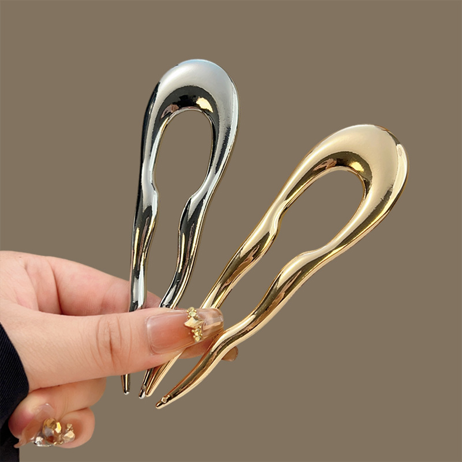 Simple Metal Alloy Hairpins U- - Women Knight Accessories 评论和价格