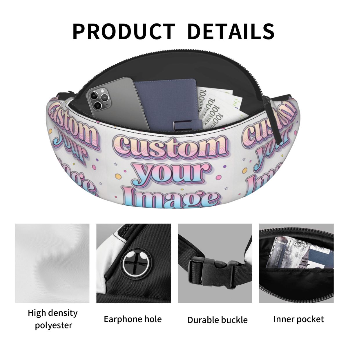 Custom Your Photo Logo Text Fa - Women Accessories Images 评论和价格