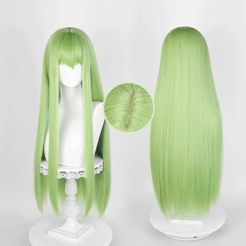 Anime CC Cosplay Green Wig Lon - Women Knight Accessories 评论和价格