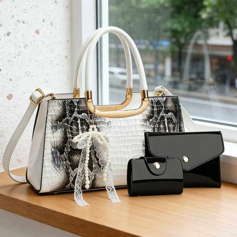 Women's Handbag Set, Crocodile - Women Accessories Set 评论和价格