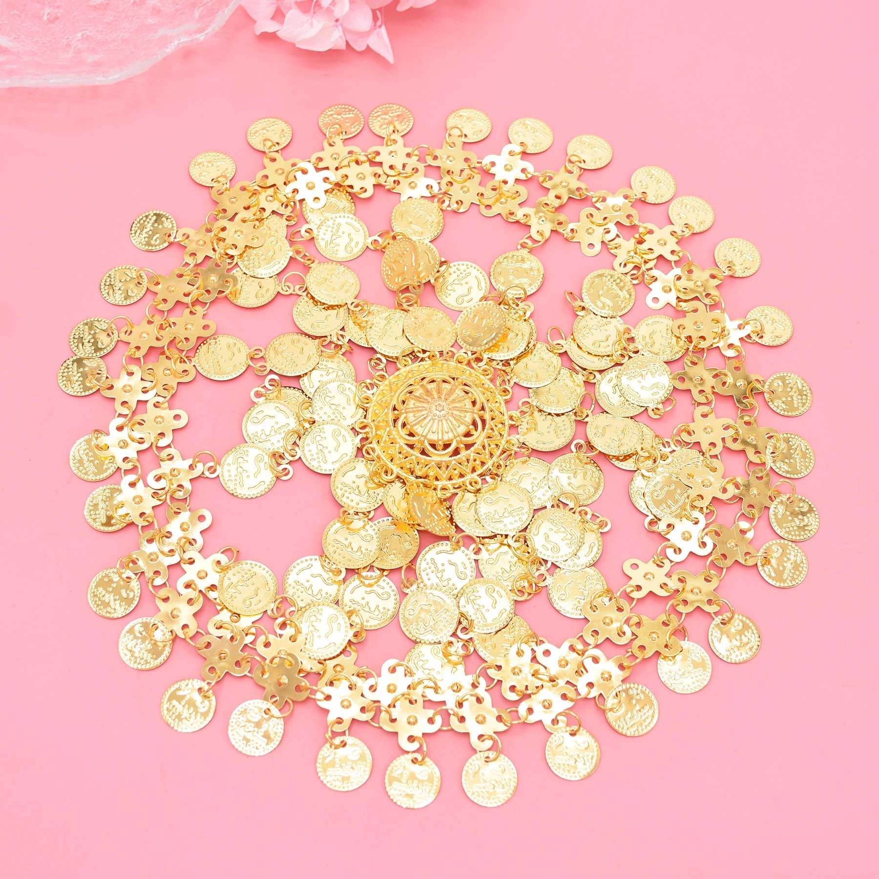 Gold Plated Alloy Coin Beauty  - Women Accessories Pakistan 评论和价格